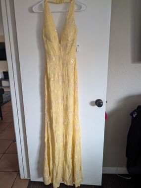 Windsor | Dresses | Windsor Maisy Cutout High Slit Satin Formal Dress Like New